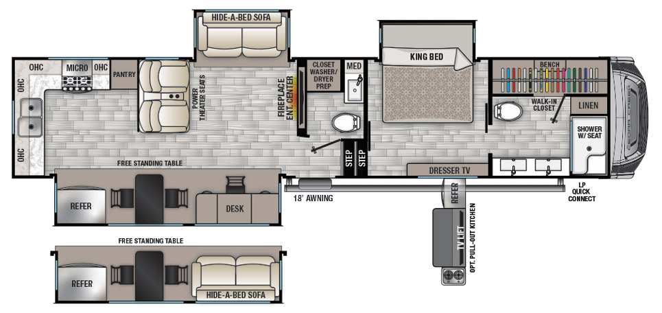 View 2022 Forest River Cedar Creek 388RK2 complete specs and manufacturer brochures