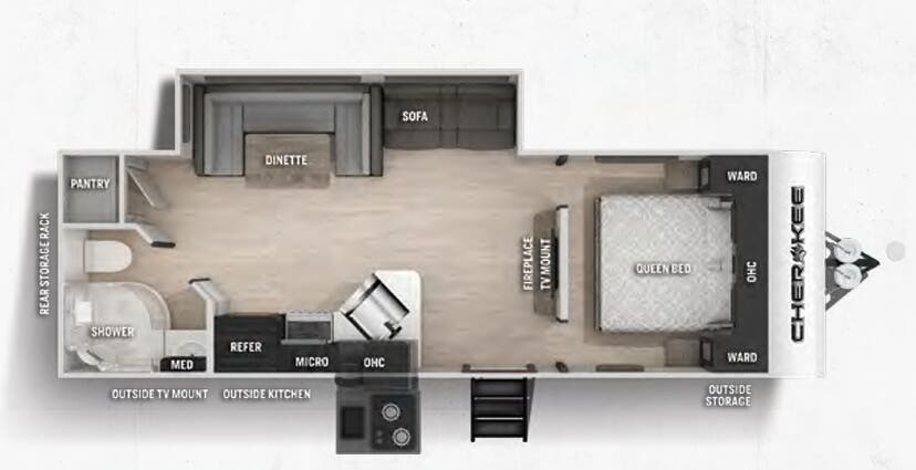 View 2022 Forest River Cherokee 234DC complete specs and manufacturer brochures