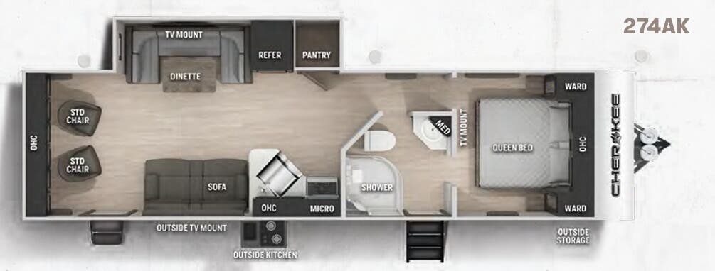 View 2022 Forest River Cherokee 274AK complete specs and manufacturer brochures