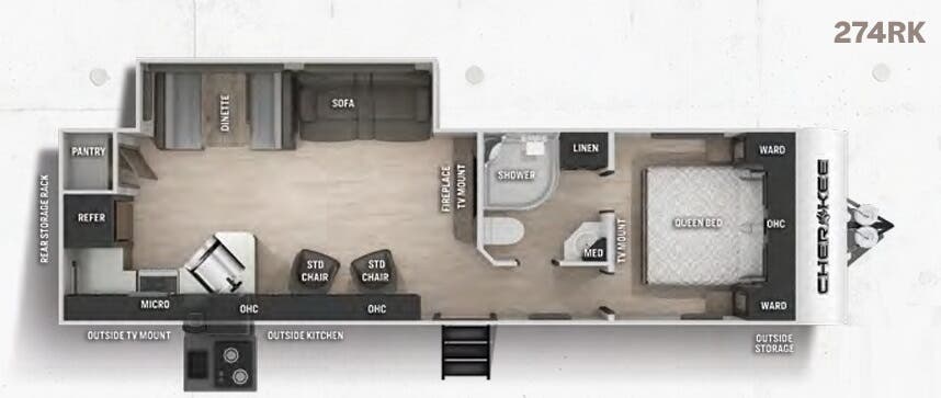 View 2022 Forest River Cherokee 274RK complete specs and manufacturer brochures