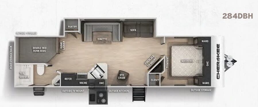 View 2022 Forest River Cherokee 284DBH complete specs and manufacturer brochures
