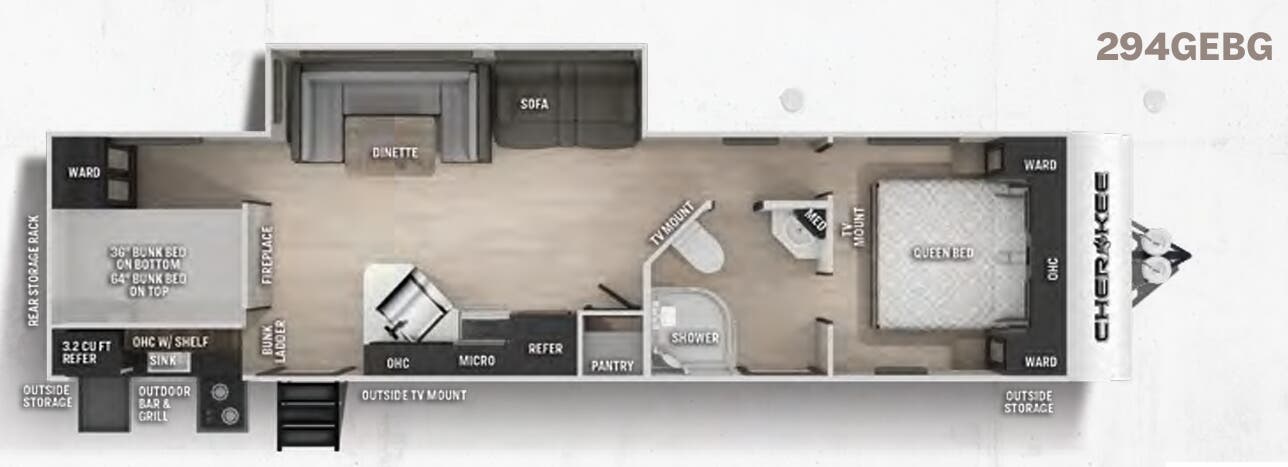 View 2022 Forest River Cherokee 294GEBG complete specs and manufacturer brochures