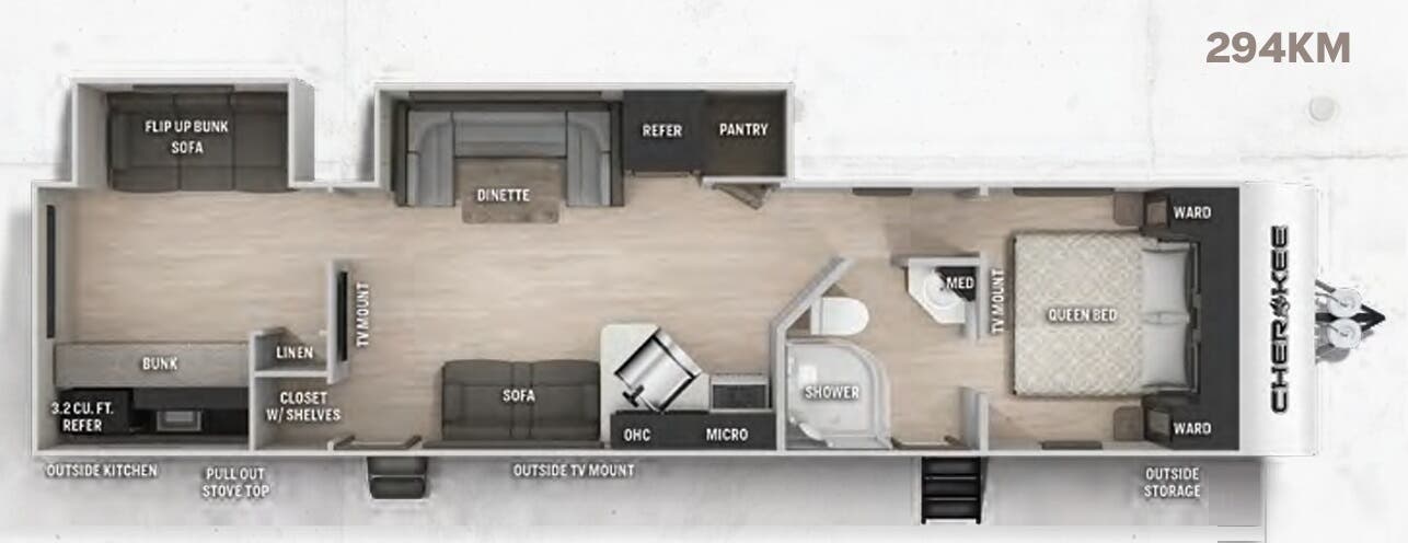 View 2022 Forest River Cherokee 294KM complete specs and manufacturer brochures