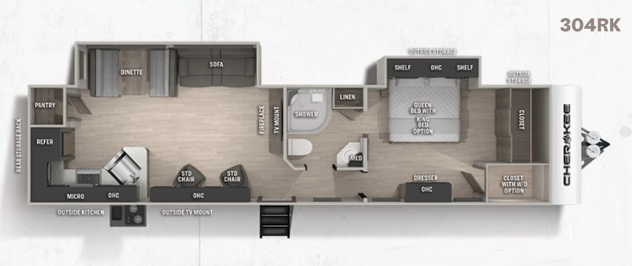 View 2022 Forest River Cherokee 304RK complete specs and manufacturer brochures