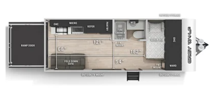 View 2022 Forest River Cherokee Grey Wolf 18RR complete specs and manufacturer brochures