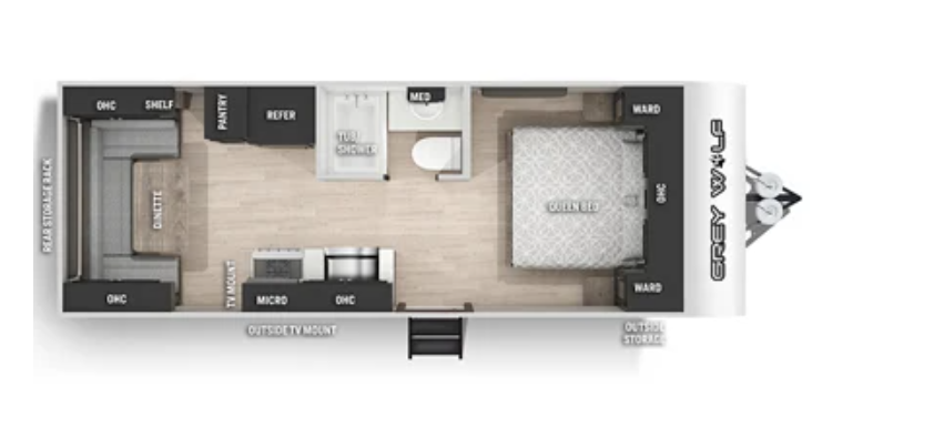 View 2022 Forest River Cherokee Grey Wolf 20RDSE complete specs and manufacturer brochures