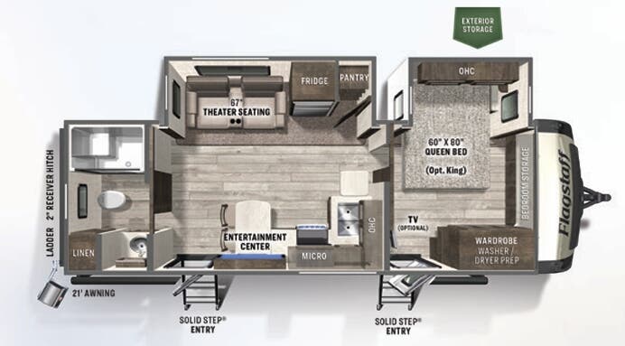 View 2022 Forest River Flagstaff Classic 826RBS complete specs and manufacturer brochures