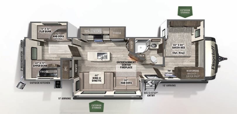 View 2022 Forest River Flagstaff Classic 832BWS complete specs and manufacturer brochures