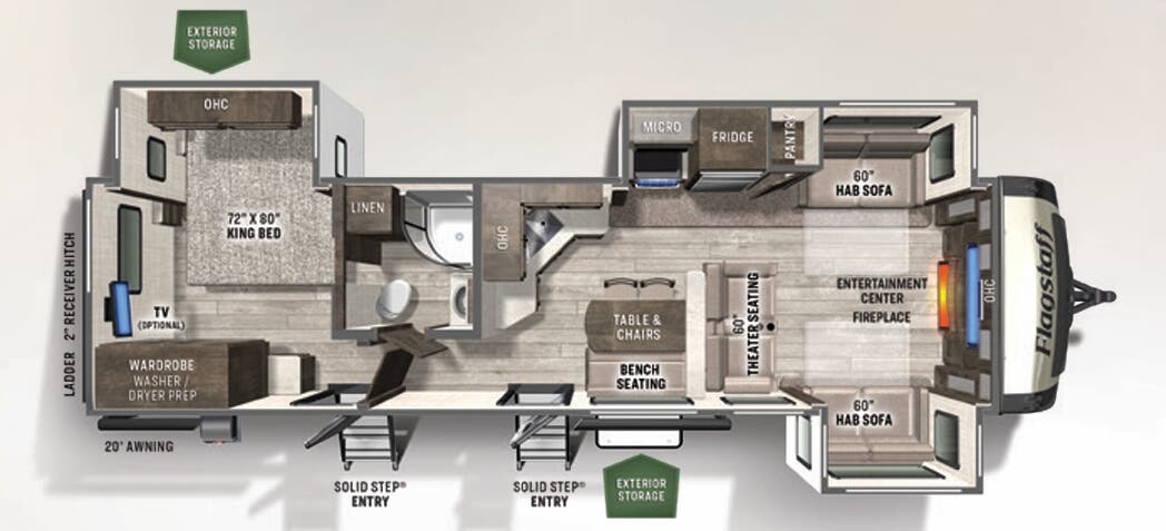 View 2022 Forest River Flagstaff Classic 832FLSB complete specs and manufacturer brochures