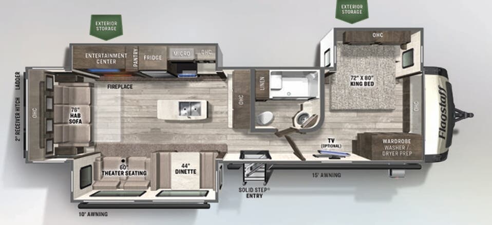 View 2022 Forest River Flagstaff Classic 832IKRL complete specs and manufacturer brochures