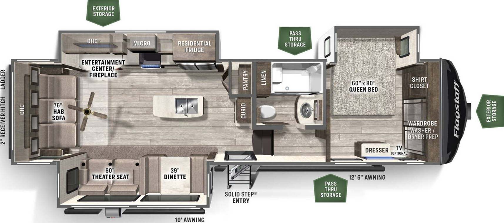View 2022 Forest River Flagstaff Classic 8529RLBS complete specs and manufacturer brochures