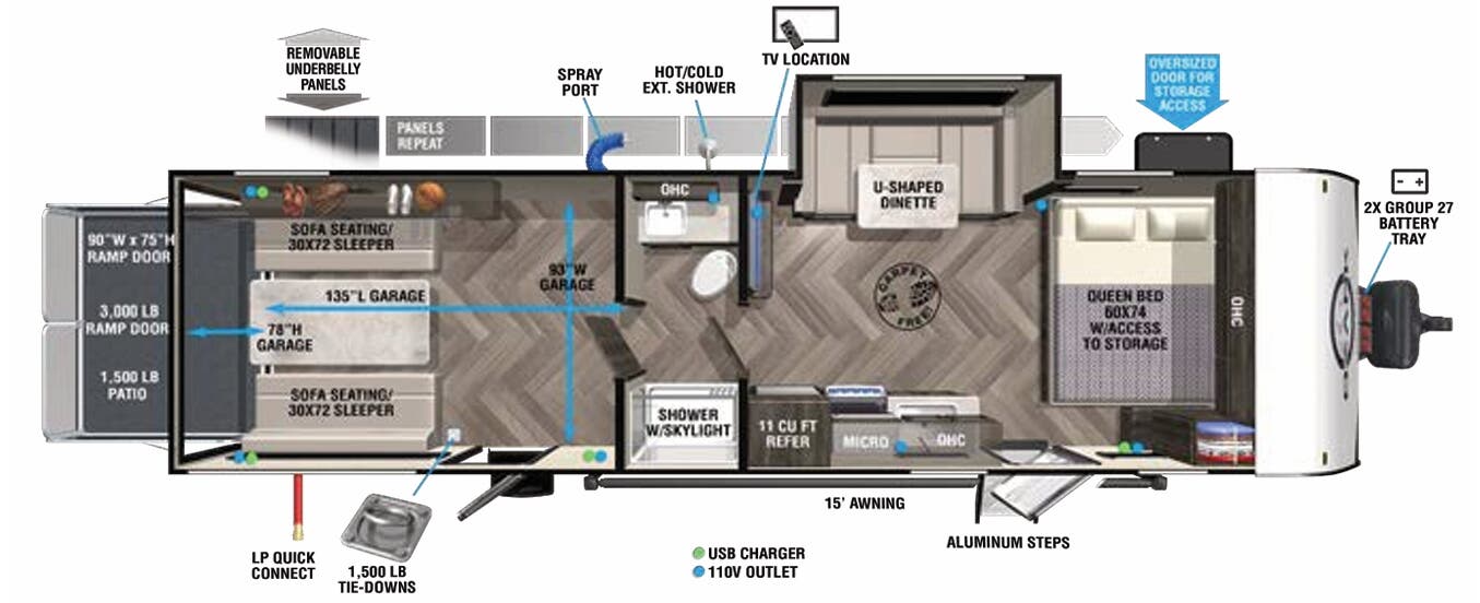 View 2022 Forest River Ozark 2700TH complete specs and manufacturer brochures