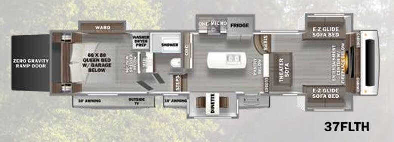 View 2022 Forest River RiverStone 37FLTH complete specs and manufacturer brochures