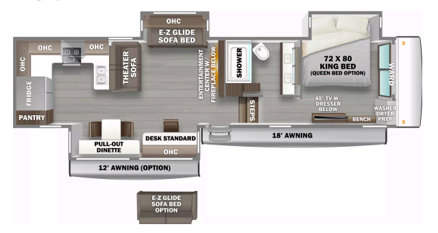 View 2022 Forest River Riverstone Reserve 3850RK complete specs and manufacturer brochures