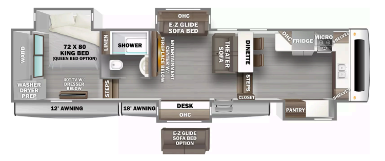 View 2022 Forest River Riverstone Reserve 3950FWK complete specs and manufacturer brochures