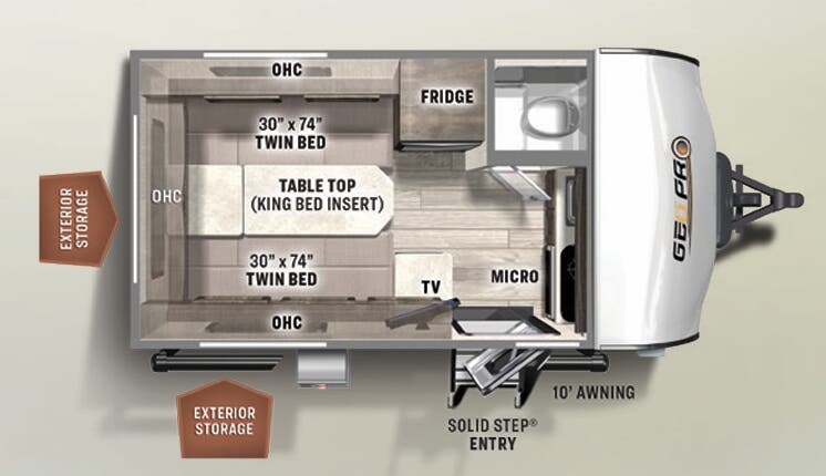 View 2022 Forest River Rockwood Geo Pro 15TB complete specs and manufacturer brochures