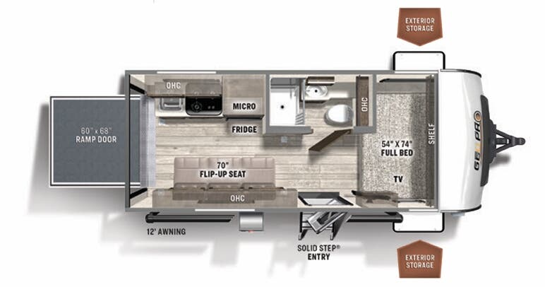 View 2022 Forest River Rockwood Geo Pro 19FBTH complete specs and manufacturer brochures