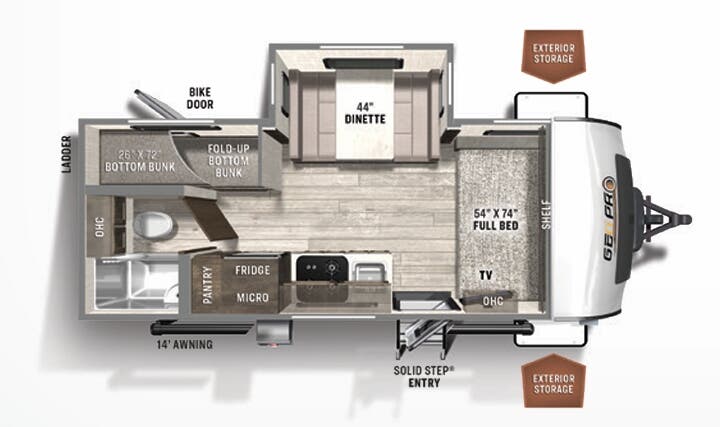 View 2022 Forest River Rockwood Geo Pro 20BHS complete specs and manufacturer brochures