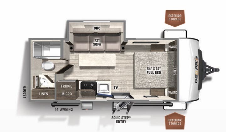 View 2022 Forest River Rockwood Geo Pro 20FBS complete specs and manufacturer brochures