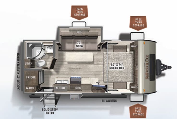 View 2022 Forest River Rockwood Mini Lite 2109S complete specs and manufacturer brochures