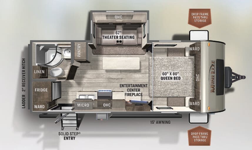 View 2022 Forest River Rockwood Mini Lite 2205S complete specs and manufacturer brochures