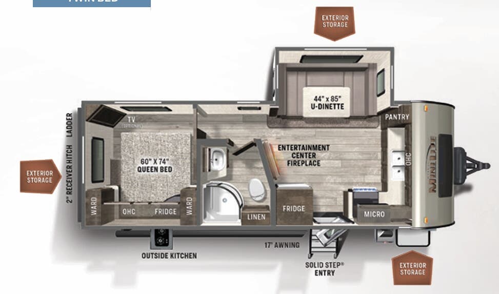 View 2022 Forest River Rockwood Mini Lite 2506S complete specs and manufacturer brochures