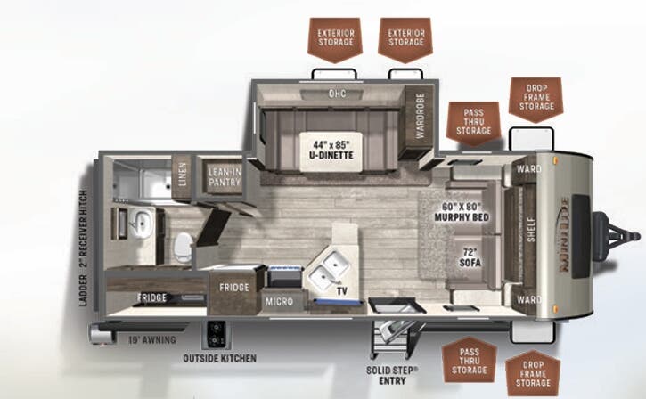 View 2022 Forest River Rockwood Mini Lite 2507S complete specs and manufacturer brochures