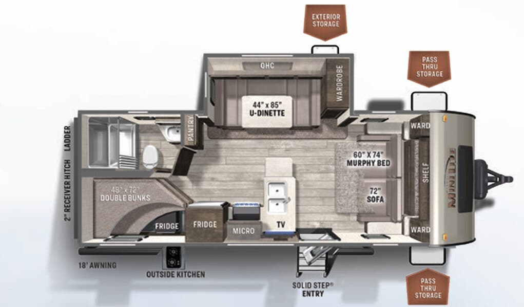 View 2022 Forest River Rockwood Mini Lite 2509S complete specs and manufacturer brochures