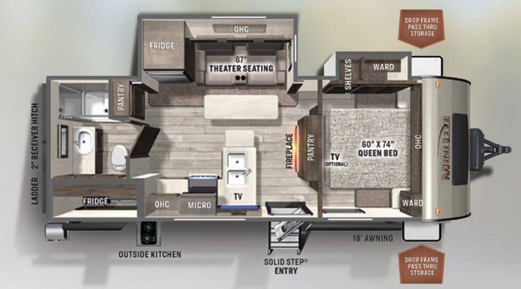 View 2022 Forest River Rockwood Mini Lite 2513S complete specs and manufacturer brochures