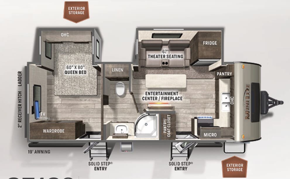 View 2022 Forest River Rockwood Mini Lite 2516S complete specs and manufacturer brochures