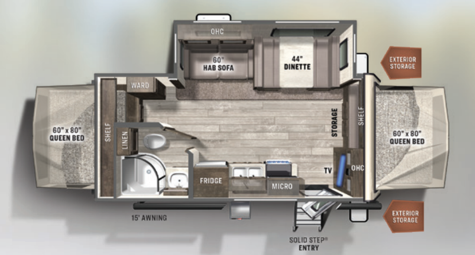 View 2022 Forest River Rockwood Roo 21SS complete specs and manufacturer brochures