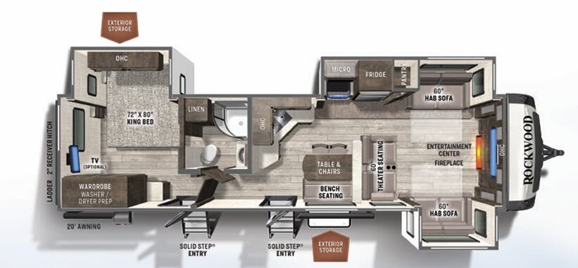 View 2022 Forest River Rockwood Signature 8324SB complete specs and manufacturer brochures