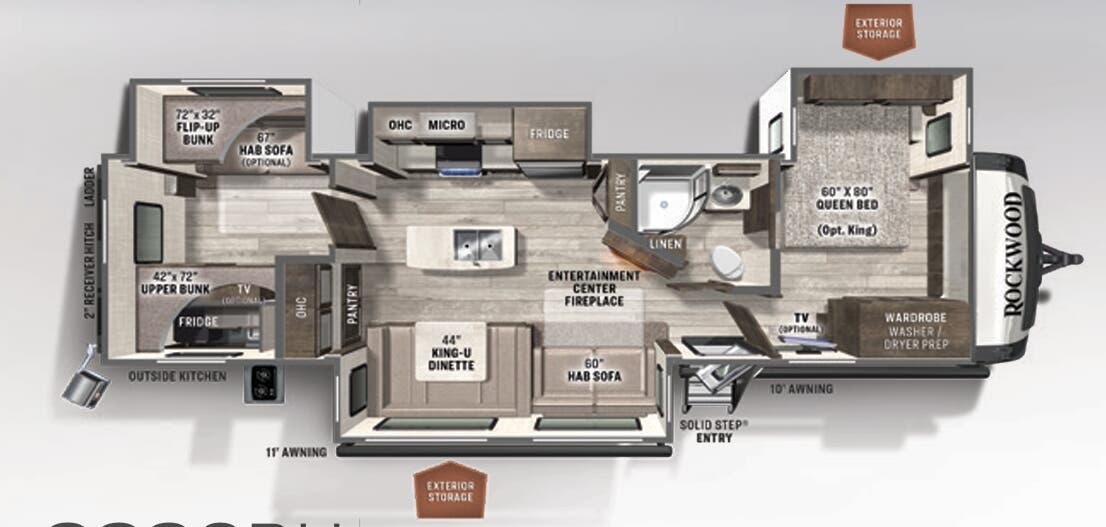 View 2022 Forest River Rockwood Signature 8336BH complete specs and manufacturer brochures