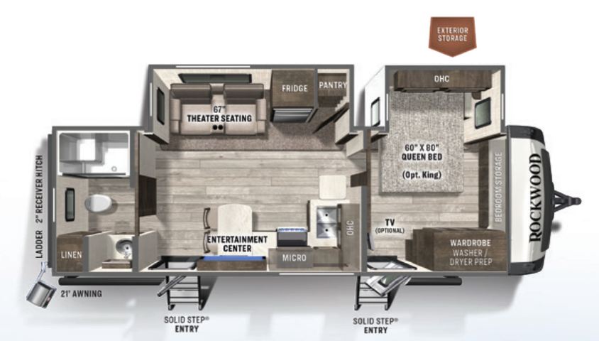 View 2022 Forest River Rockwood Signature Suite 8262RBS complete specs and manufacturer brochures