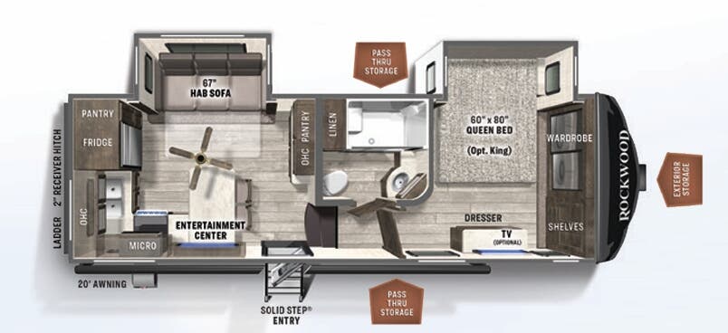View 2022 Forest River Rockwood Ultra Lite 2442BS complete specs and manufacturer brochures