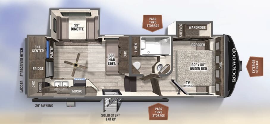 View 2022 Forest River Rockwood Ultra Lite 2445WS complete specs and manufacturer brochures