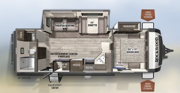 View 2022 Forest River Rockwood Ultra Lite 2606WS complete specs and manufacturer brochures