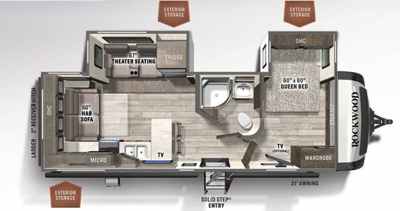 View 2022 Forest River Rockwood Ultra Lite 2613BS complete specs and manufacturer brochures
