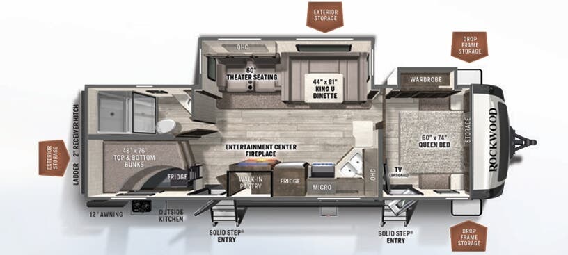 View 2022 Forest River Rockwood Ultra Lite 2706WS complete specs and manufacturer brochures