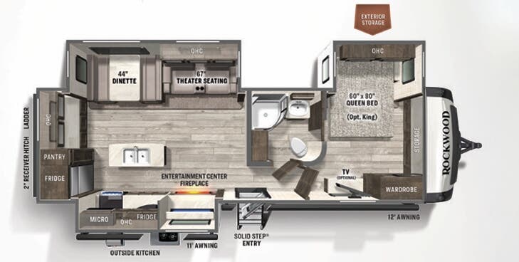 View 2022 Forest River Rockwood Ultra Lite 2720IK complete specs and manufacturer brochures