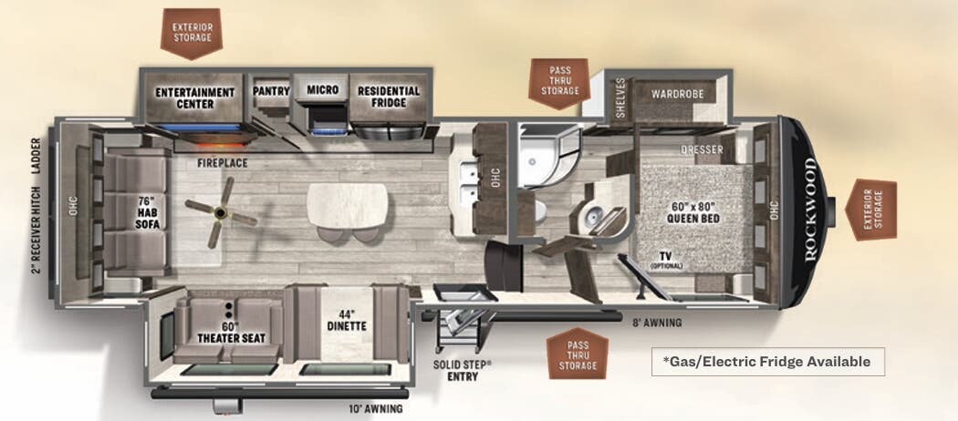View 2022 Forest River Rockwood Ultra Lite 2883WS complete specs and manufacturer brochures