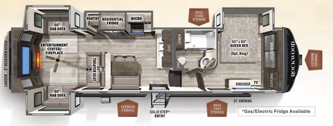 View 2022 Forest River Rockwood Ultra Lite 2898BS complete specs and manufacturer brochures