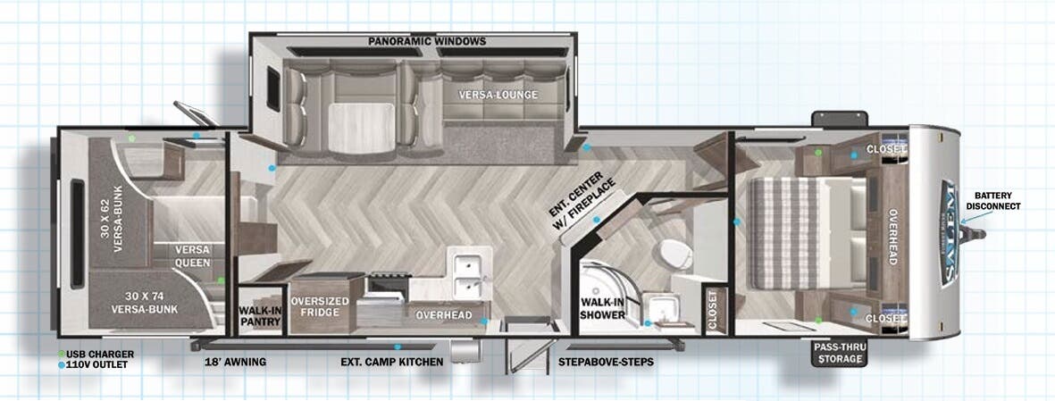 View 2022 Forest River Salem 29VBUD complete specs and manufacturer brochures