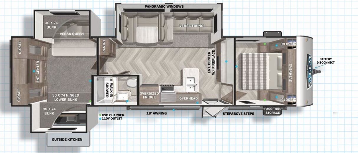 View 2022 Forest River Salem 31KQBTS complete specs and manufacturer brochures