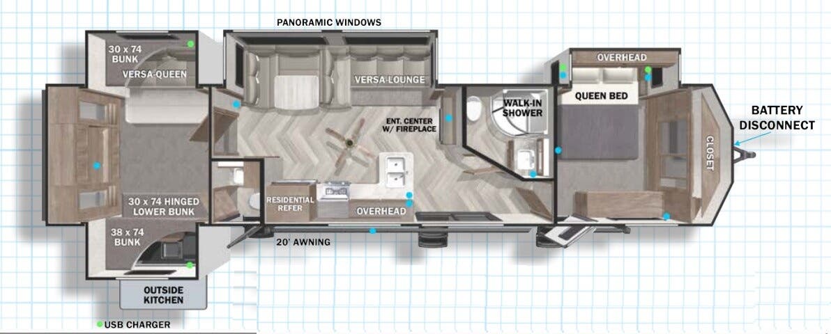 View 2022 Forest River Salem Villa 42QBQ complete specs and manufacturer brochures