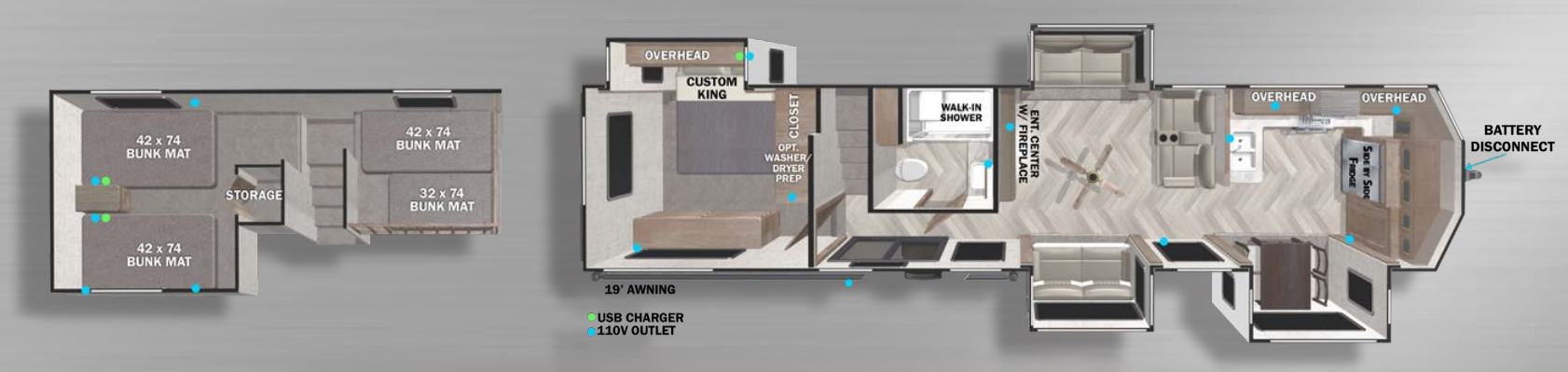 View 2022 Forest River Wildwood Grand Lodge 42FK complete specs and manufacturer brochures