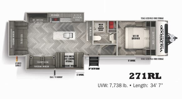 View 2022 Forest River Wildwood Heritage Glen 271RL complete specs and manufacturer brochures