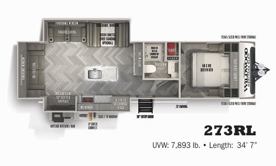 View 2022 Forest River Wildwood Heritage Glen 273RL complete specs and manufacturer brochures