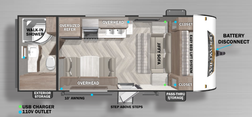 View 2022 Forest River Wildwood X-Lite 171RBXL complete specs and manufacturer brochures