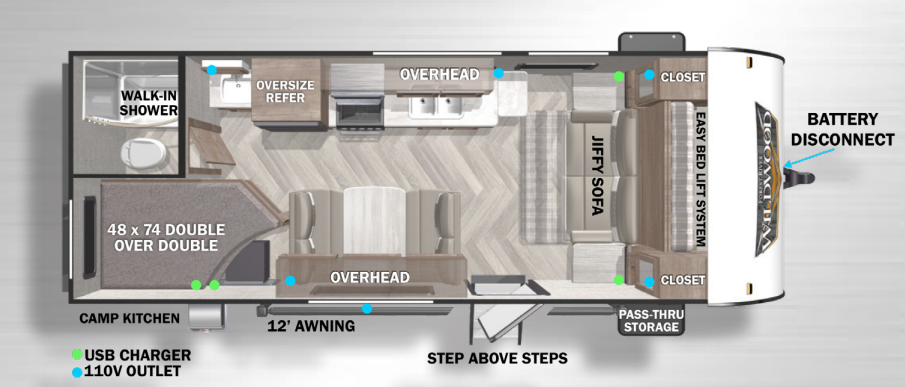 View 2022 Forest River Wildwood X-Lite 19DBXL complete specs and manufacturer brochures